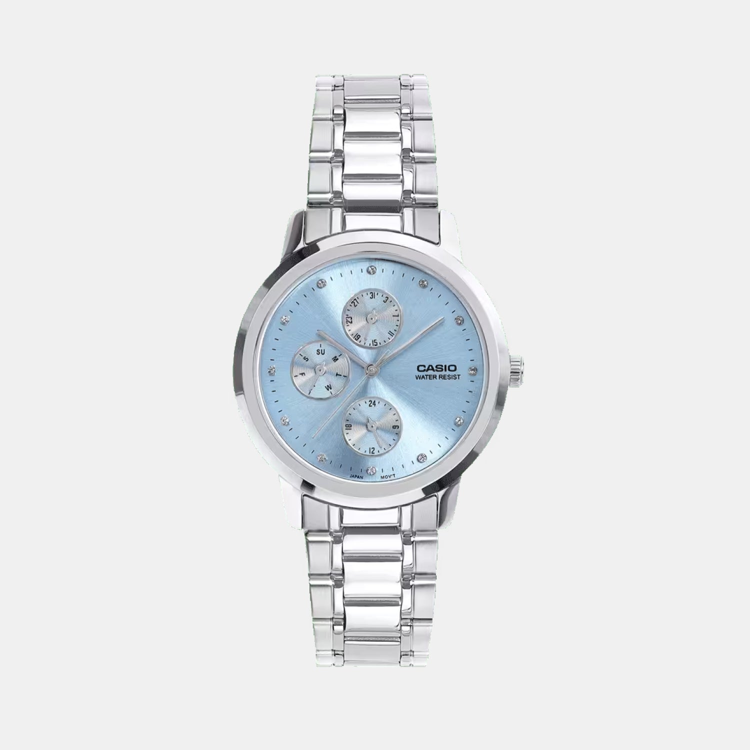 Women Quartz Ice Blue Dial Analog Brass Watch A2492