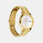 Women Quartz White Dial Analog Stainless Steel Watch A2494