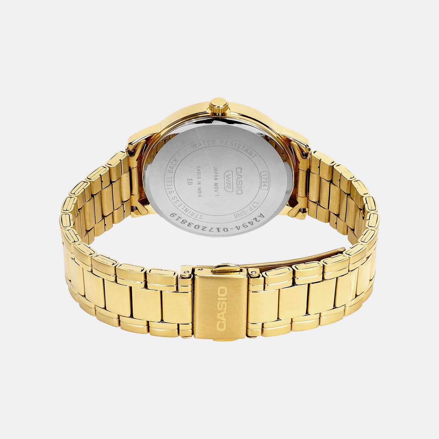 Women Quartz White Dial Analog Stainless Steel Watch A2494