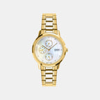 Women Quartz White Dial Analog Stainless Steel Watch A2494