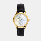 Women Quartz White Dial Analog Leather Watch A2495