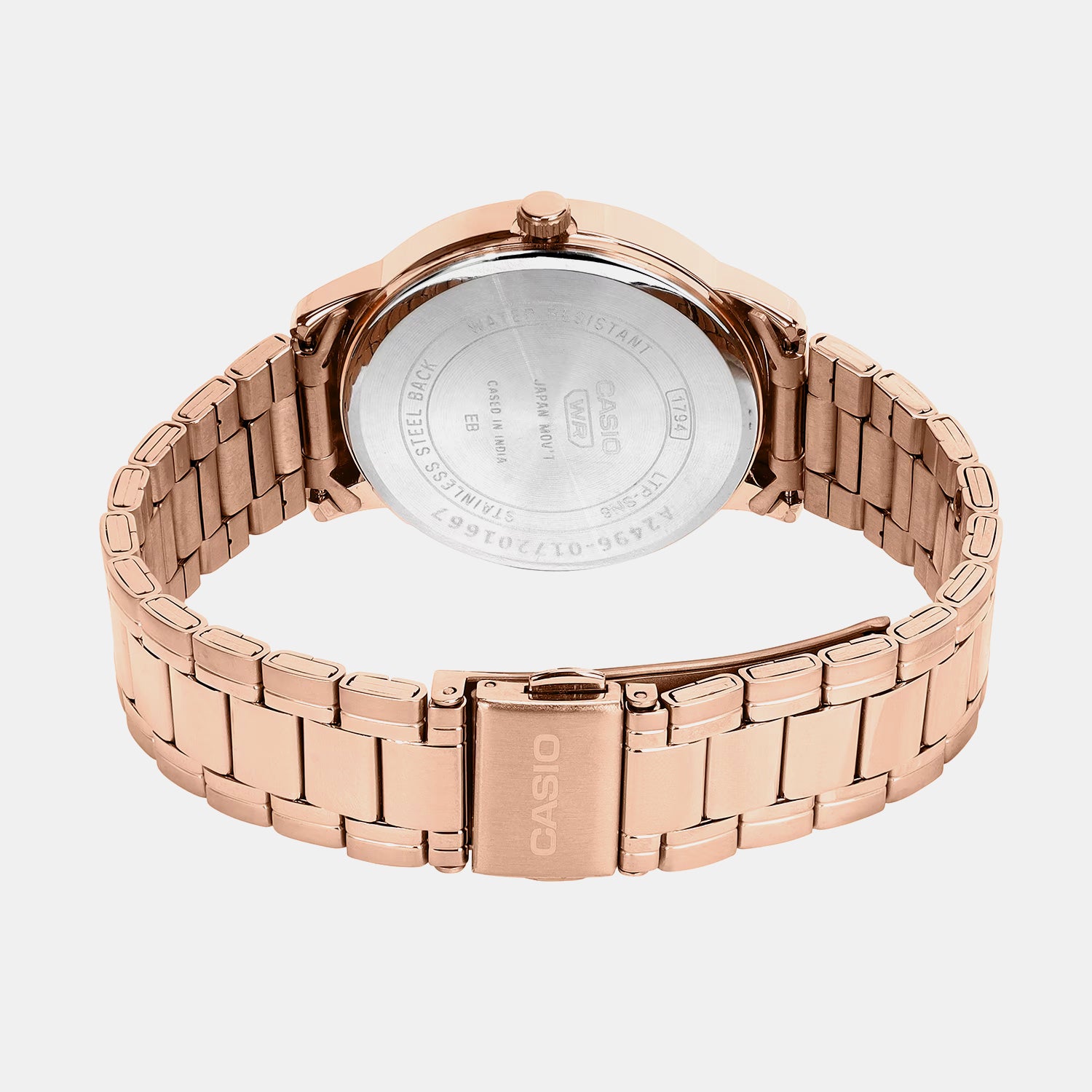 Women Quartz Black Dial Analog Stainless Steel Watch A2496