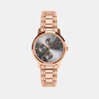 Women Quartz Grey Dial Analog Stainless Steel Watch A2497