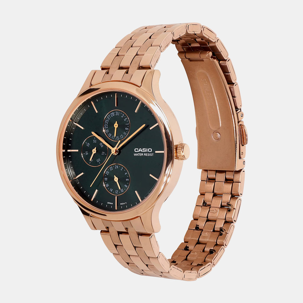 Enticer Women Quartz Green Dial Analog Stainless Steel Watch A2498