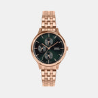 Enticer Women Quartz Green Dial Analog Stainless Steel Watch A2498