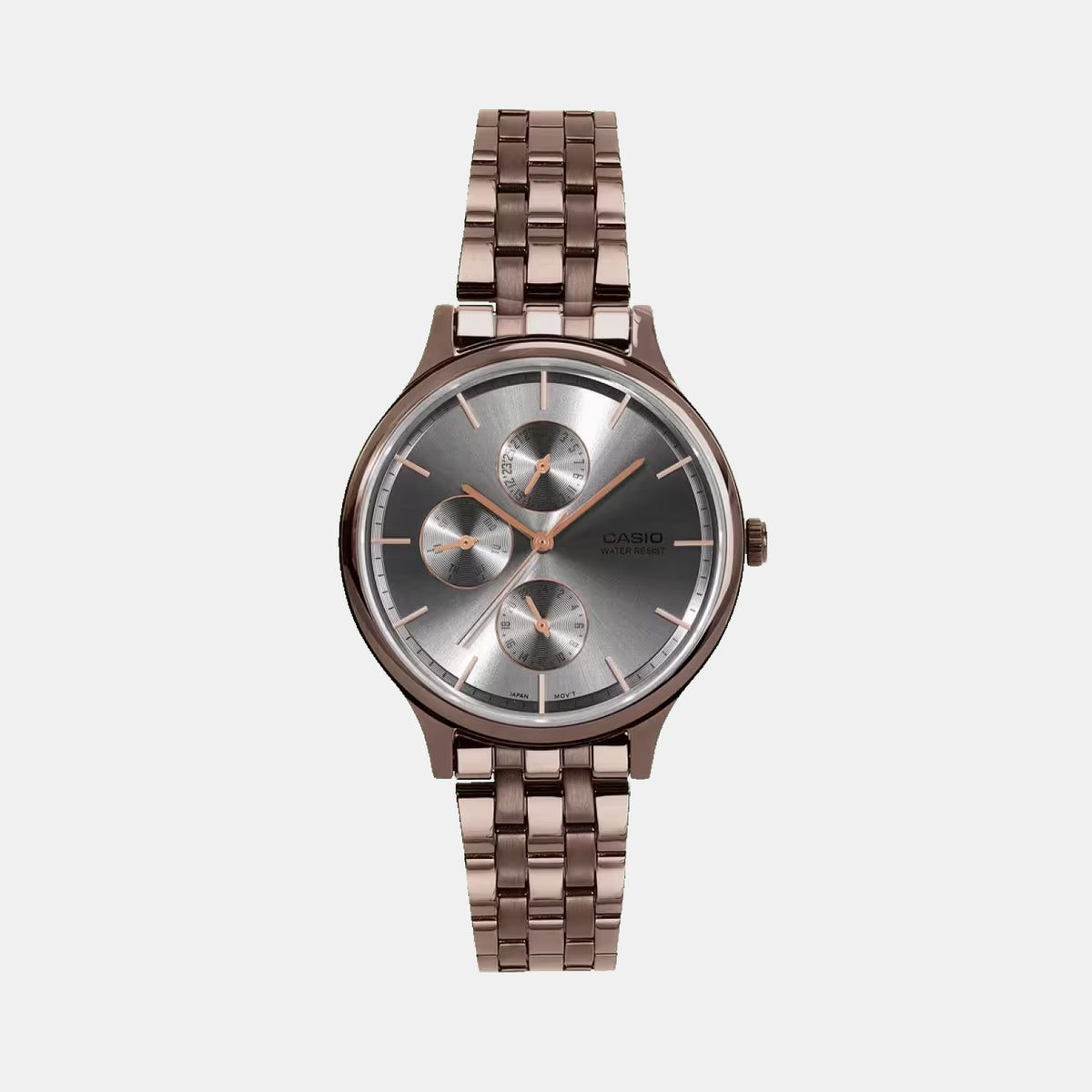 Enticer Women Quartz Grey Dial Multi-Function Stainless Steel Watch A2499