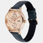 Enticer Women Quartz Rose Gold Dial Multi-Function Leather Watch A2500