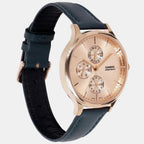 Enticer Women Quartz Rose Gold Dial Multi-Function Leather Watch A2500