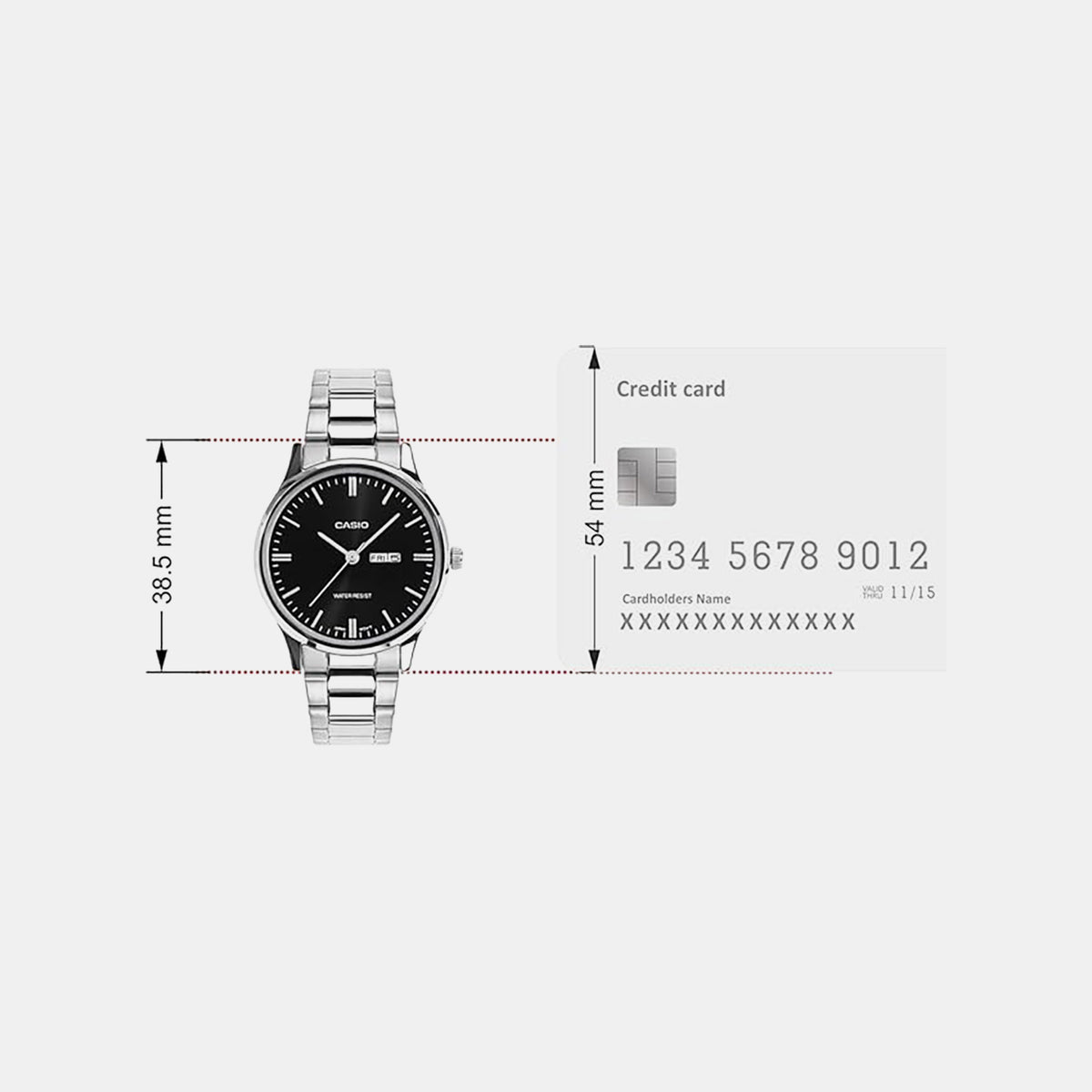 Women Quartz Black Dial Analog Stainless Steel Watch A2501