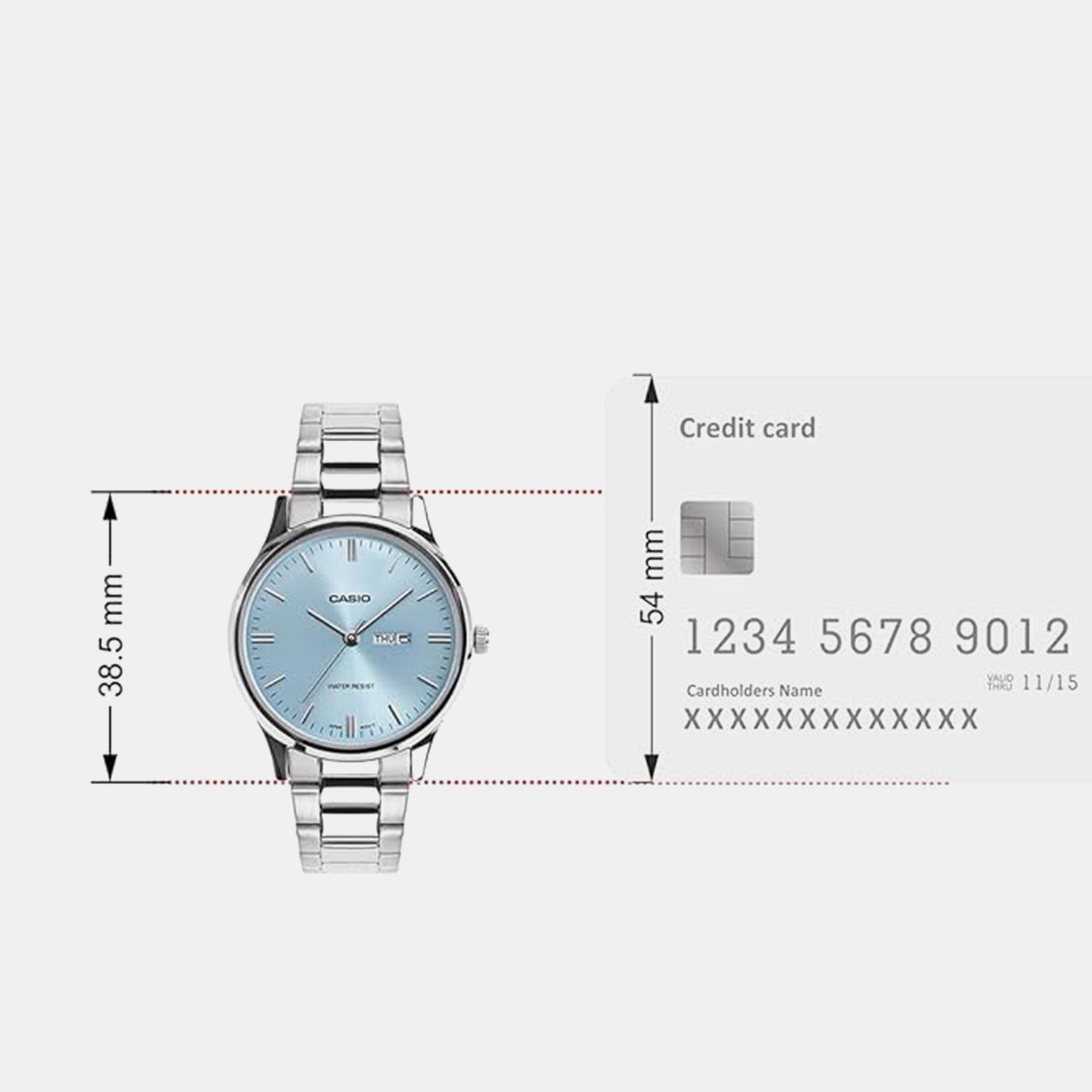 Women Quartz Blue Dial Analog Stainless Steel Watch A2503