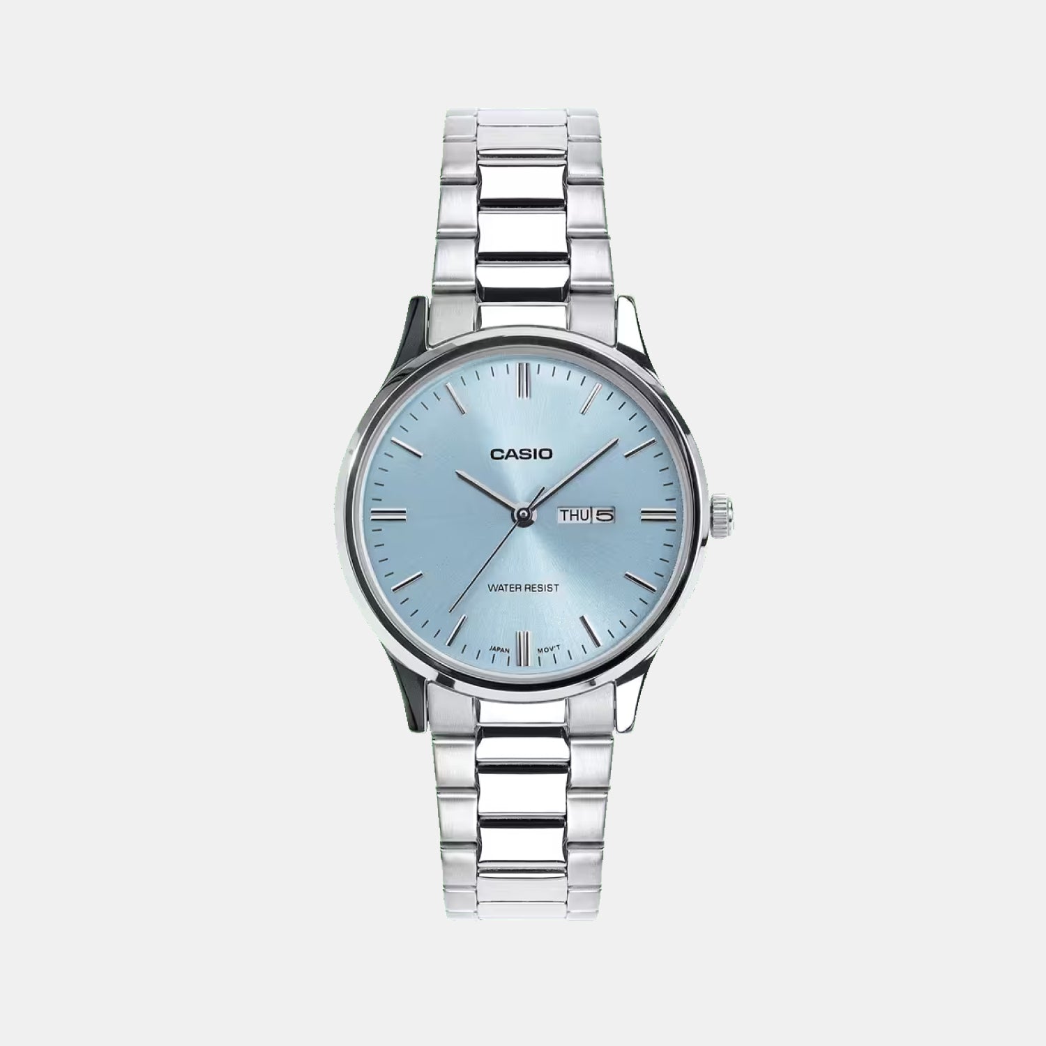 Women Quartz Blue Dial Analog Stainless Steel Watch A2503