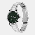 Women Quartz Green Dial Analog Stainless Steel Watch A2504