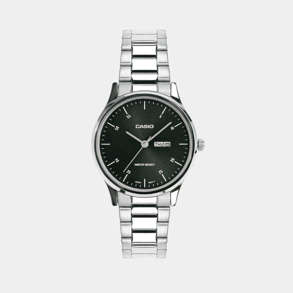 Women Quartz Green Dial Analog Stainless Steel Watch A2504