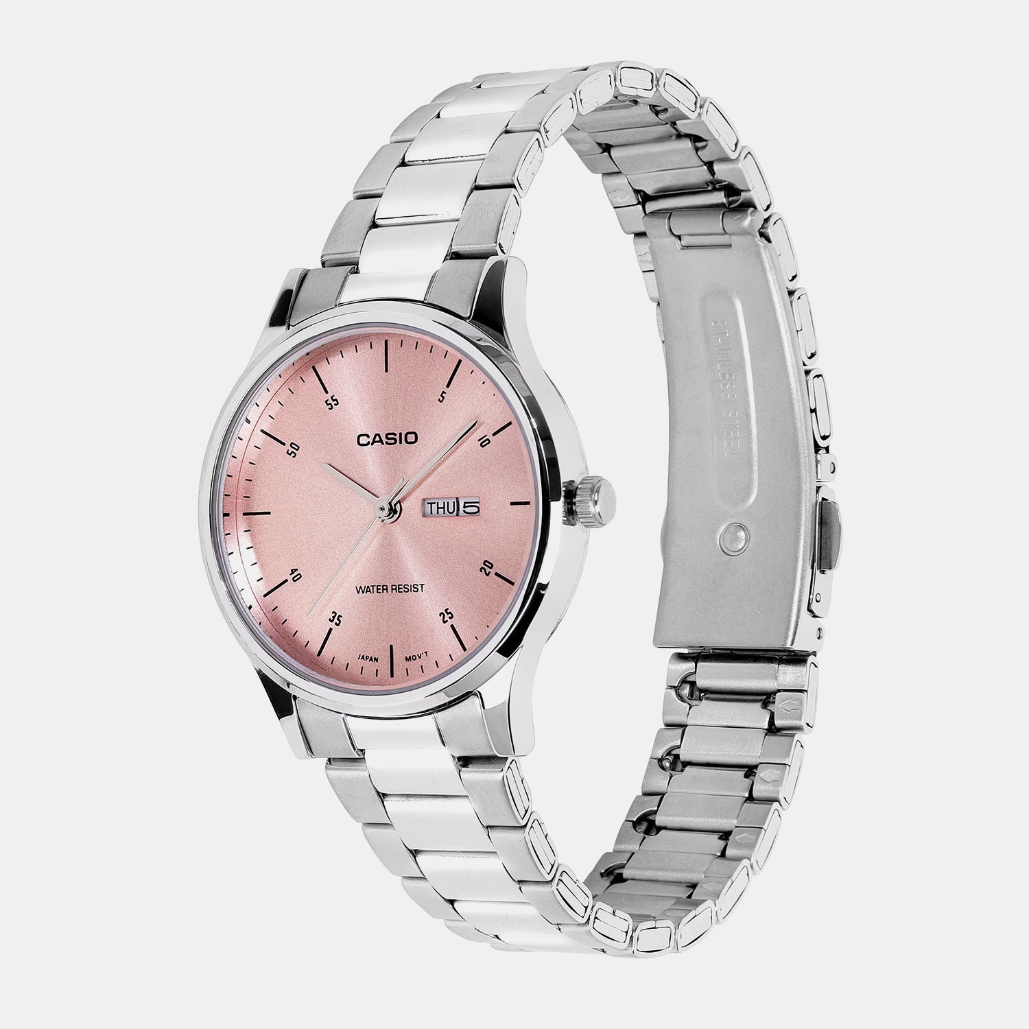 Women Quartz Black Dial Analog Stainless Steel Watch A2505