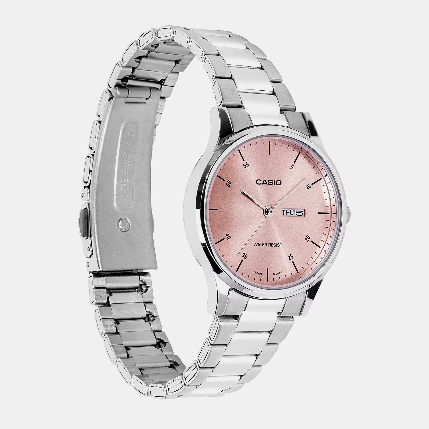 Women Quartz Black Dial Analog Stainless Steel Watch A2505