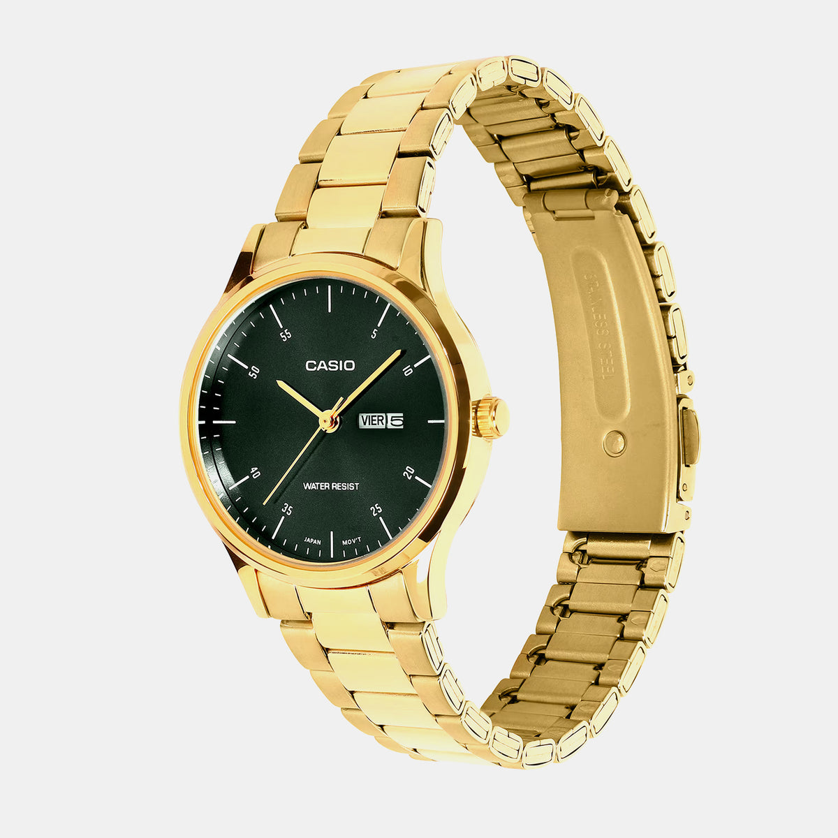 Enticer Women Quartz Green Dial Analog Stainless Steel Watch A2506