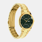 Women Quartz Green Dial Analog Stainless Steel Watch A2506