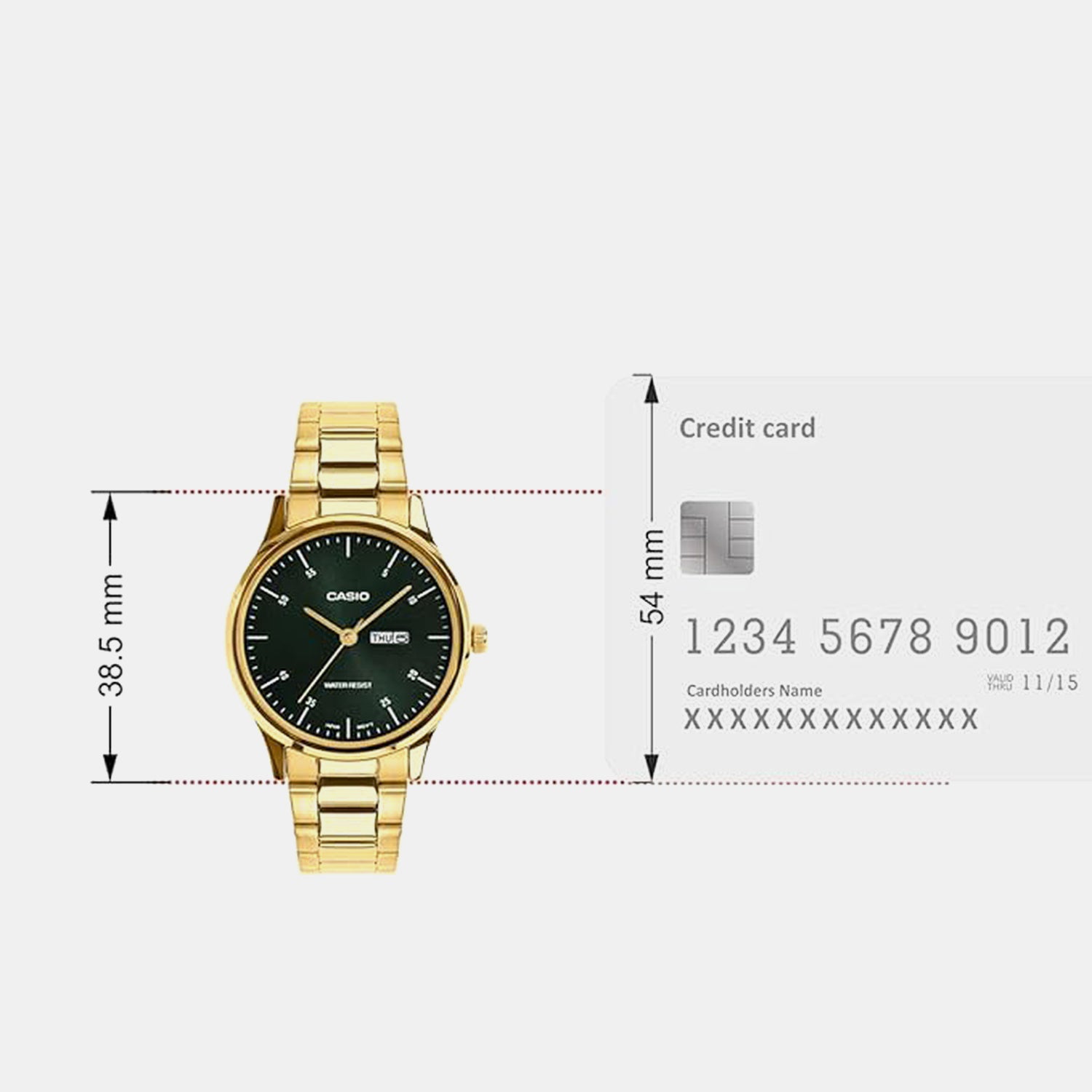 Women Quartz Green Dial Analog Stainless Steel Watch A2506