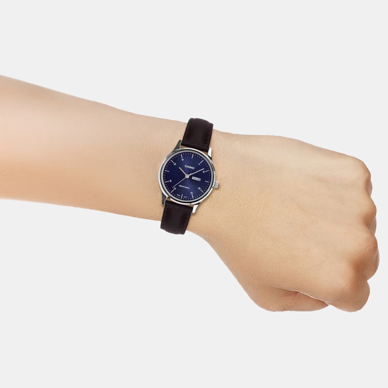 Women Quartz Blue Dial Analog Leather Watch LTP-SN8YL-2B A2508