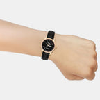 Women Quartz Black Dial Analog Leather Watch A2510