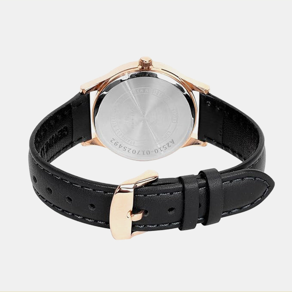 Women Quartz Black Dial Analog Leather Watch A2510