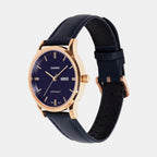 Women Quartz Blue Dial Analog Leather Watch A2511