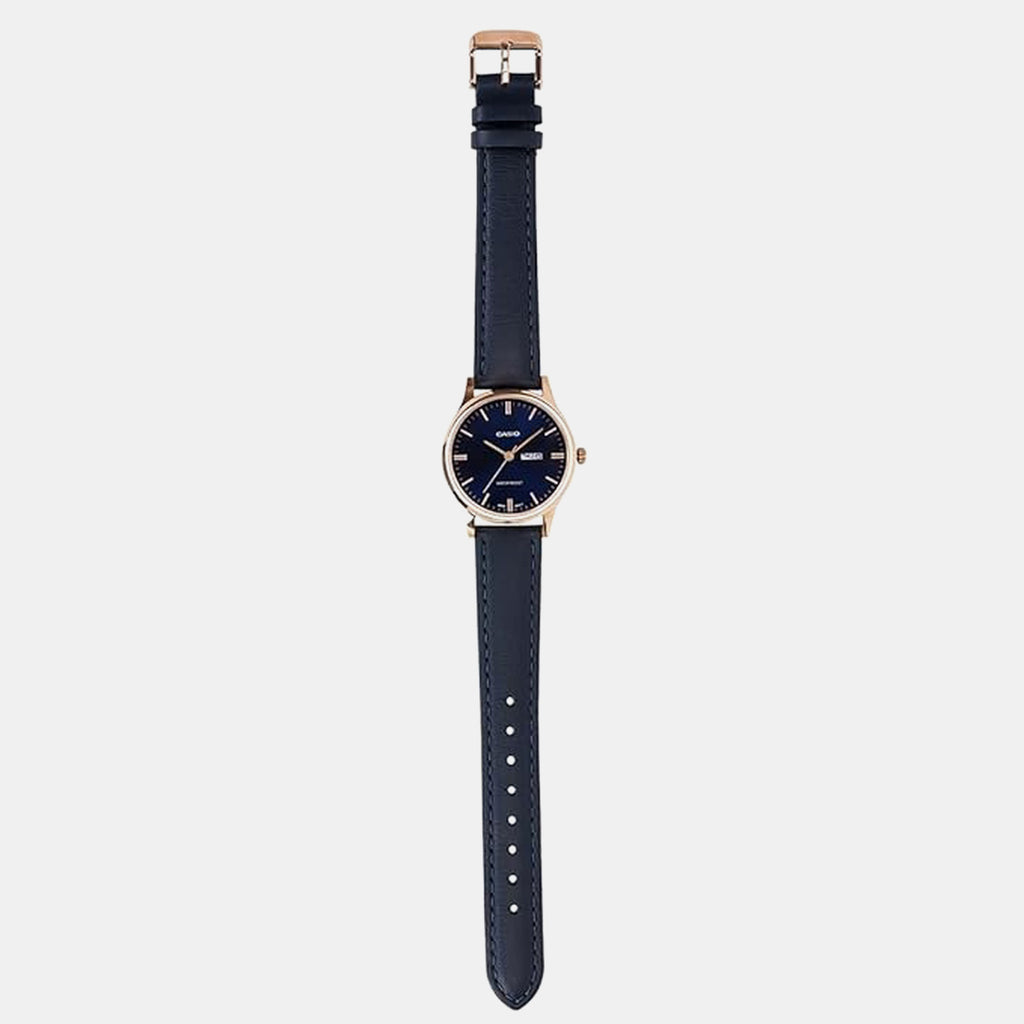 Women Quartz Blue Dial Analog Leather Watch A2511