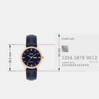Women Quartz Blue Dial Analog Leather Watch A2511