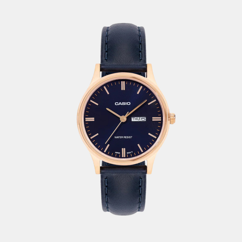 Women Quartz Blue Dial Analog Leather Watch A2511