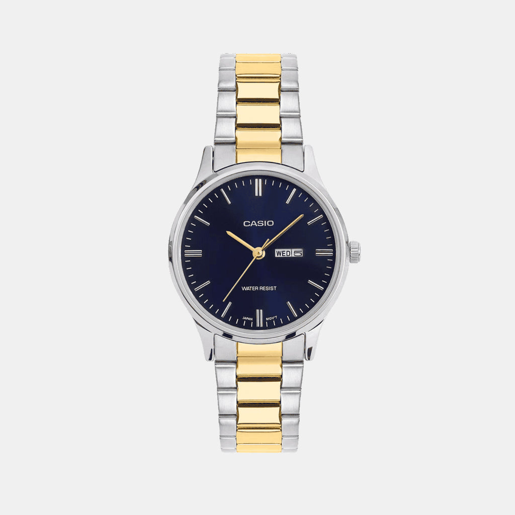 Women Quartz Blue Dial Analog Stainless Steel Watch A2512
