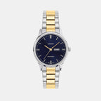 Women Quartz Blue Dial Analog Stainless Steel Watch A2512