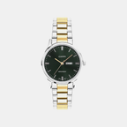 Women Quartz Green Dial Analog Stainless Steel Watch A2513