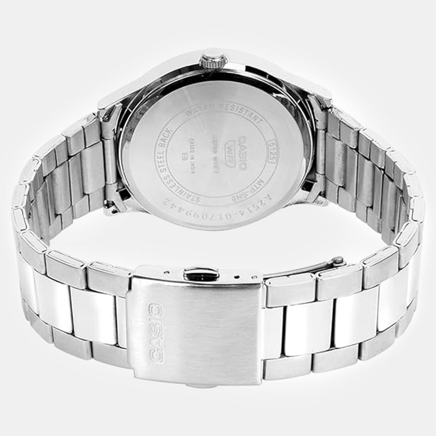 Men Quartz Black Dial Analog Stainless Steel Watch A2514