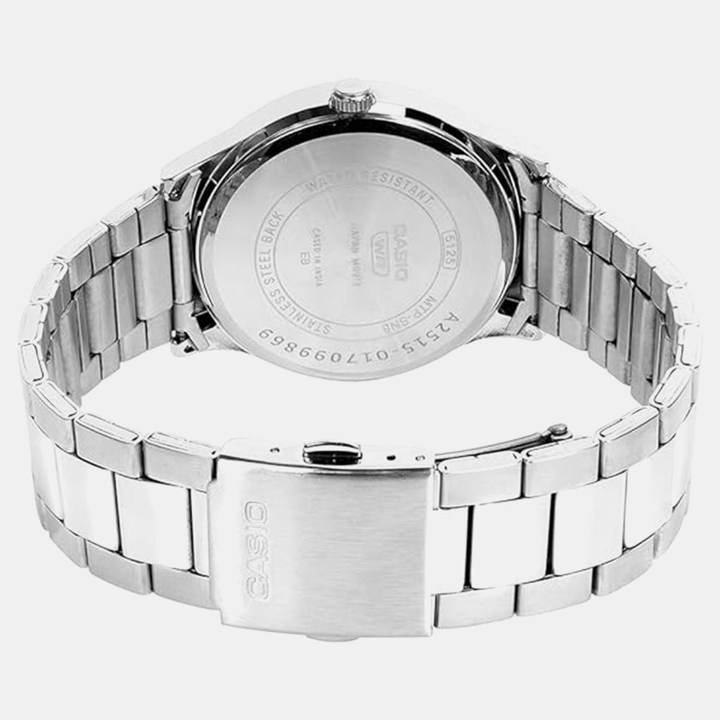 Men Quartz Blue Dial Analog Stainless Steel Watch A2515