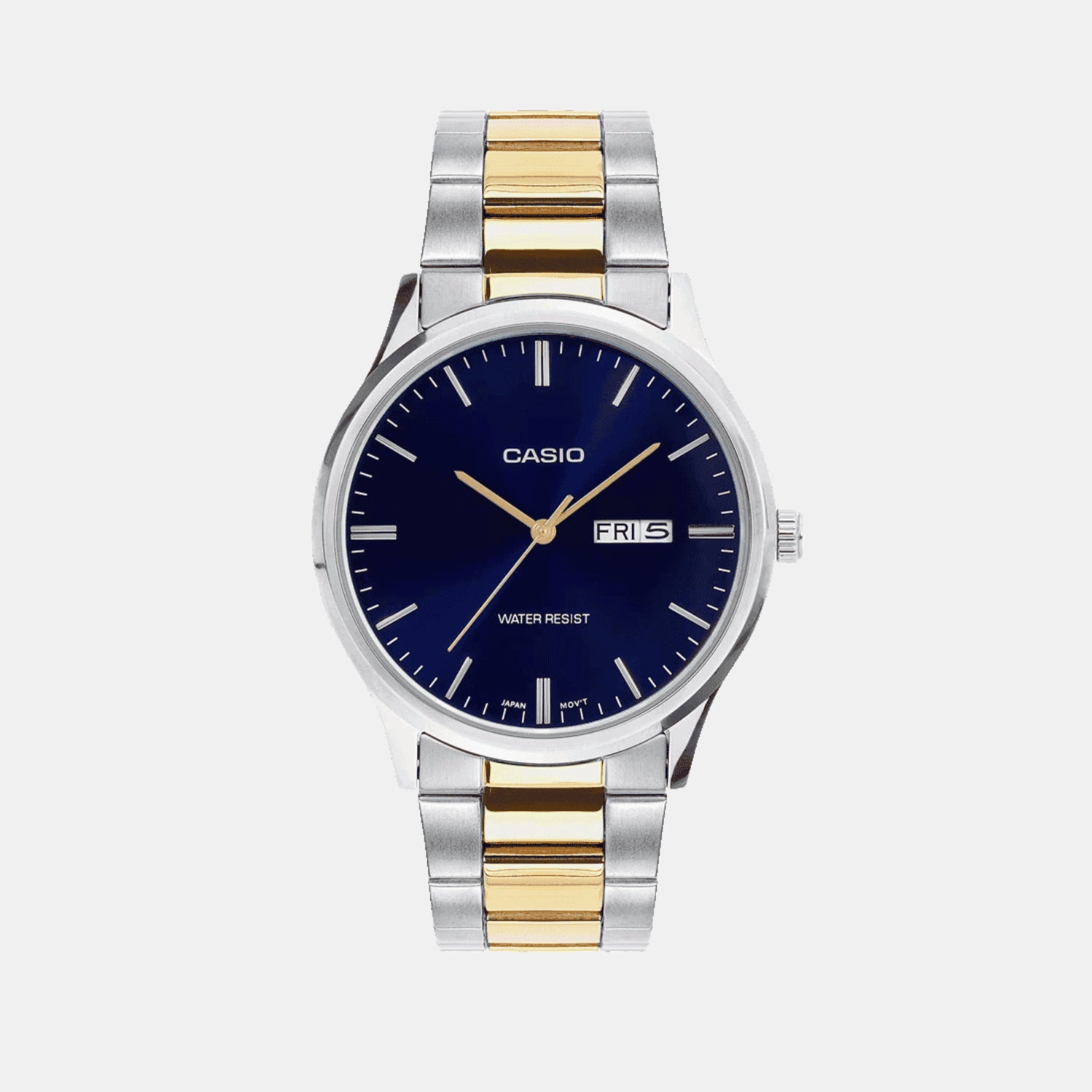 Men Quartz Blue Dial Analog Stainless Steel Watch A2517