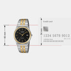 Enticer Men Quartz Black Dial Analog Stainless Steel Watch A2521