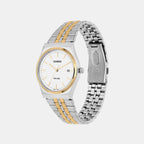 Enticer Men Quartz White Dial Analog Stainless Steel Watch MTP-B145SG-7AVDF A2522