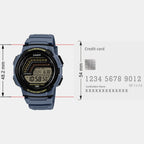 Men Quartz Clear Dial Digital Resin Watch A2533