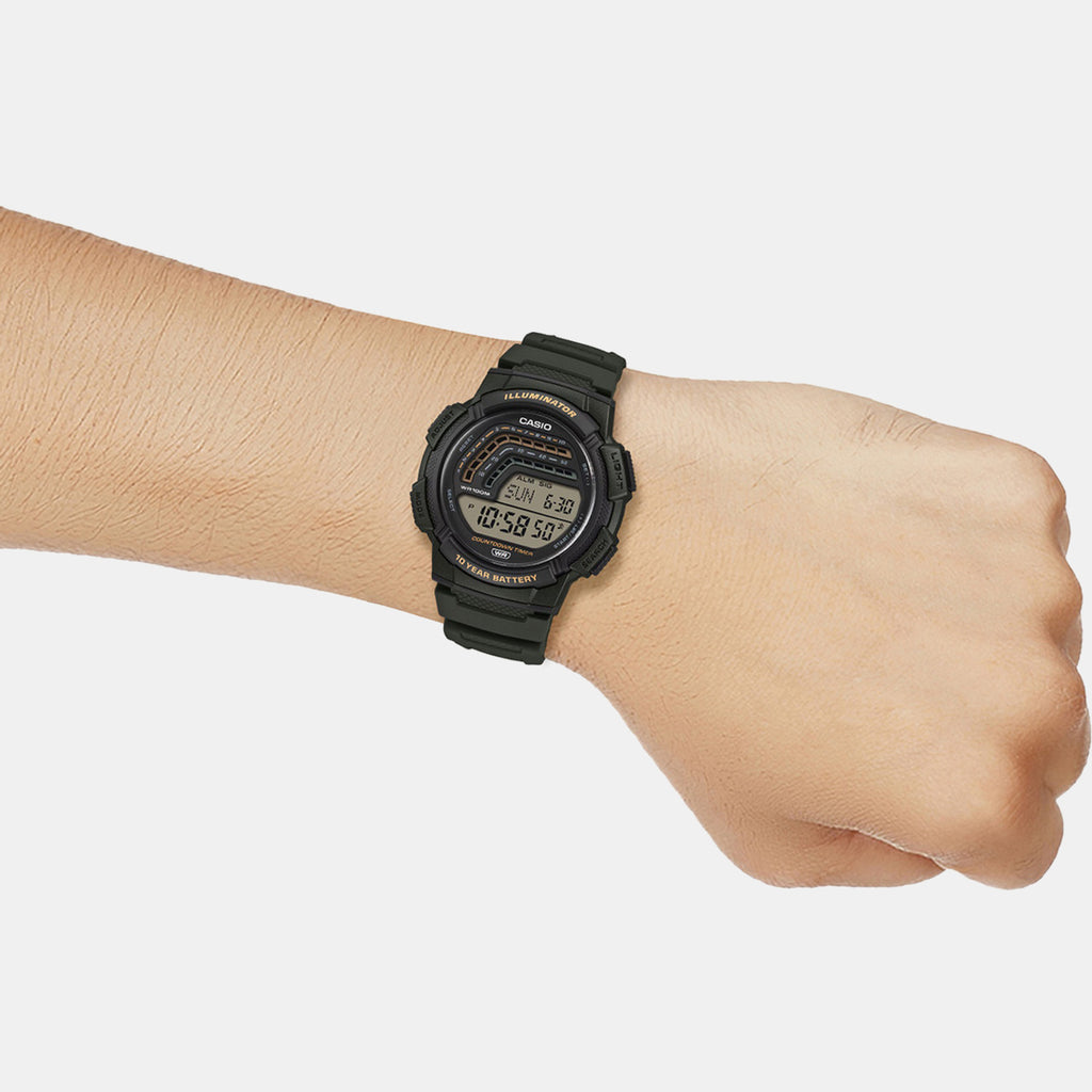 Men Quartz Clear Dial Digital Resin Watch A2534