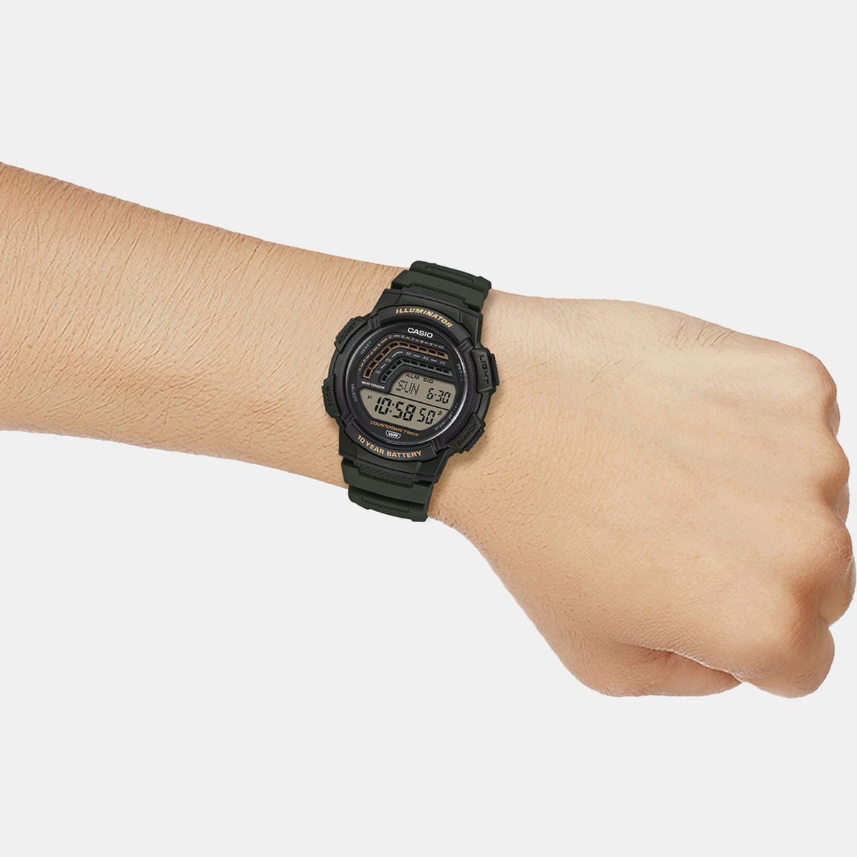Youth Men Quartz Transparent Dial Digital Resin Watch A2534