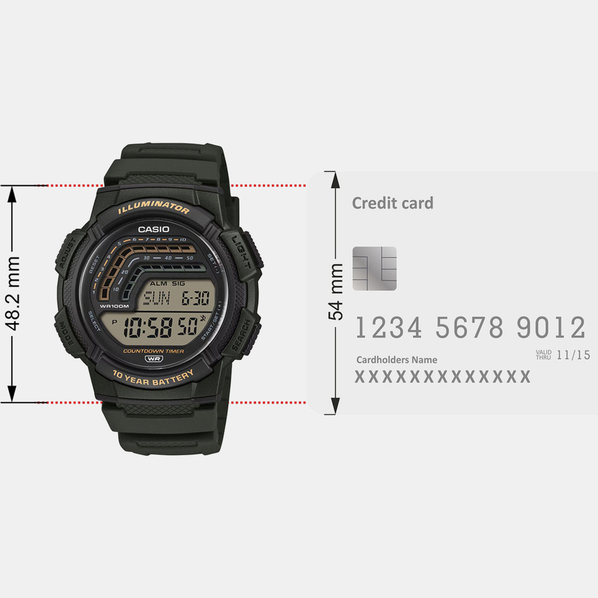 Youth Men Quartz Transparent Dial Digital Resin Watch A2534