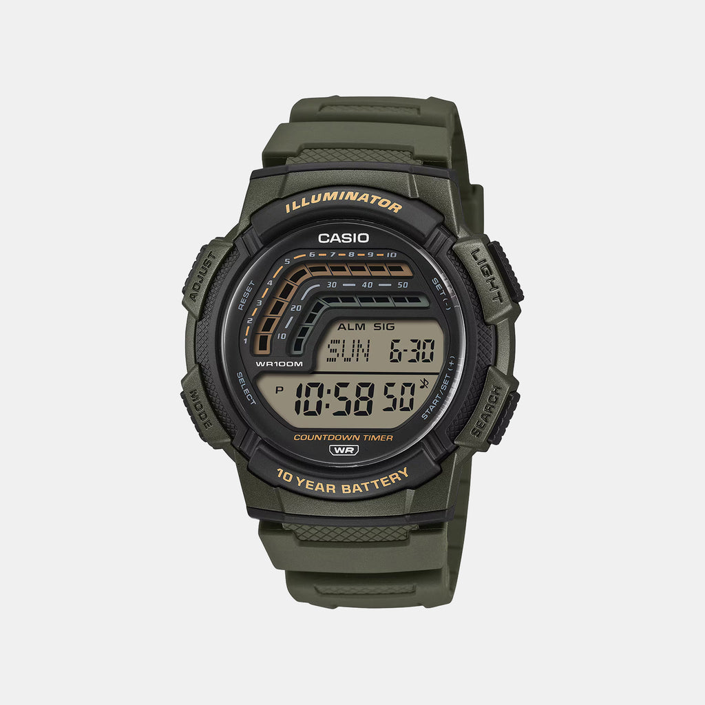Men Quartz Clear Dial Digital Resin Watch A2534