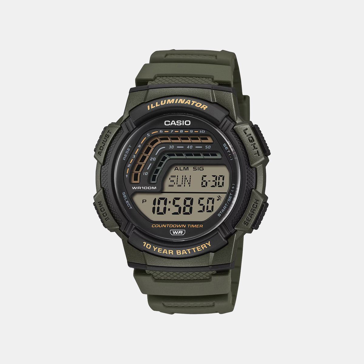 Youth Men Quartz Transparent Dial Digital Resin Watch A2534