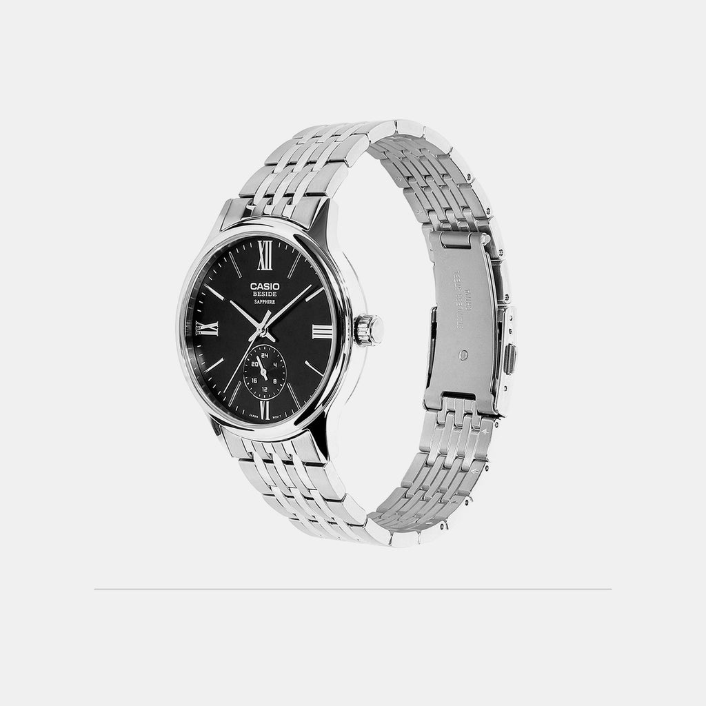 Enticer Men Quartz Black Dial Analog Stainless Steel Watch A2535