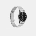 Enticer Men Quartz Black Dial Analog Stainless Steel Watch A2535