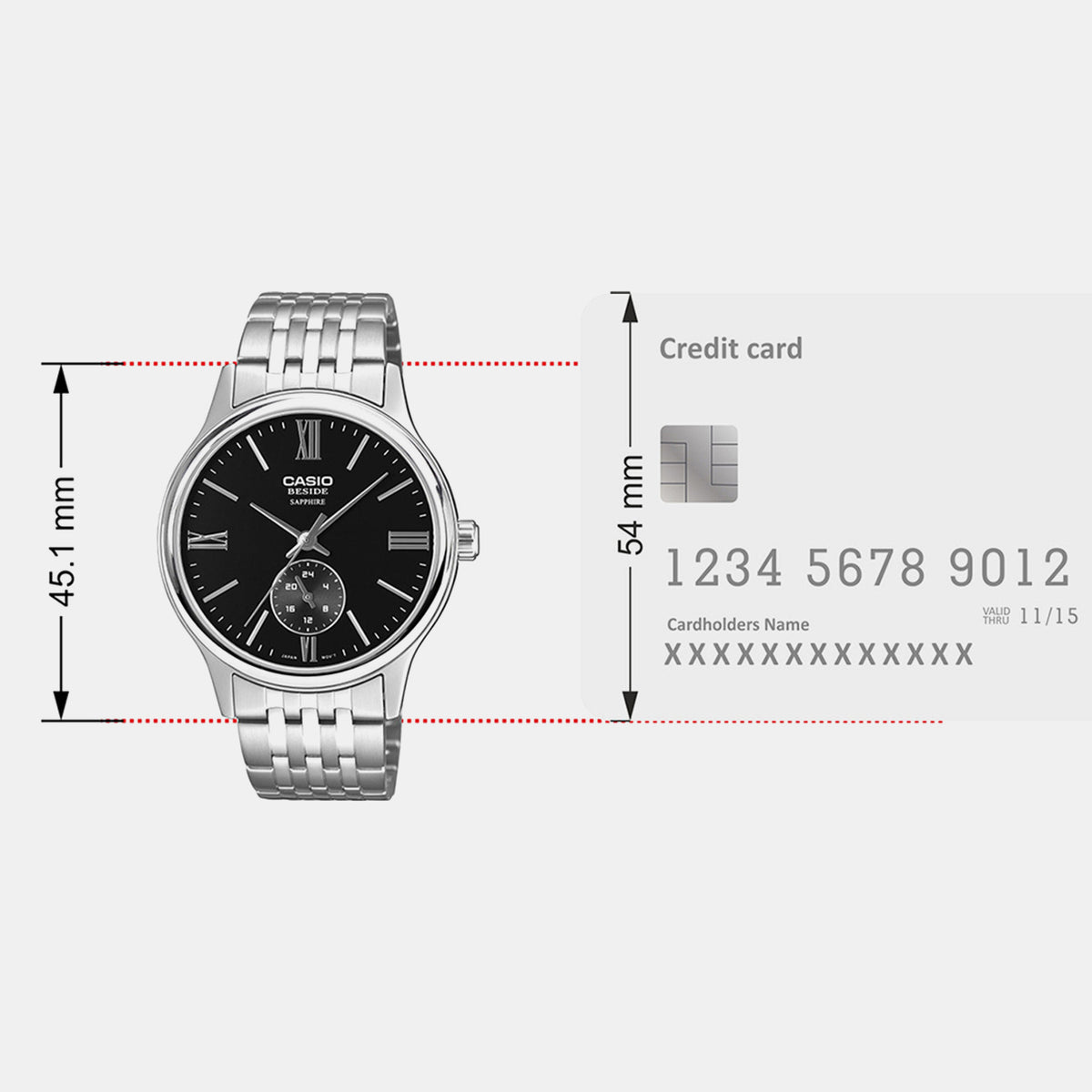Enticer Men Quartz Black Dial Analog Stainless Steel Watch A2535