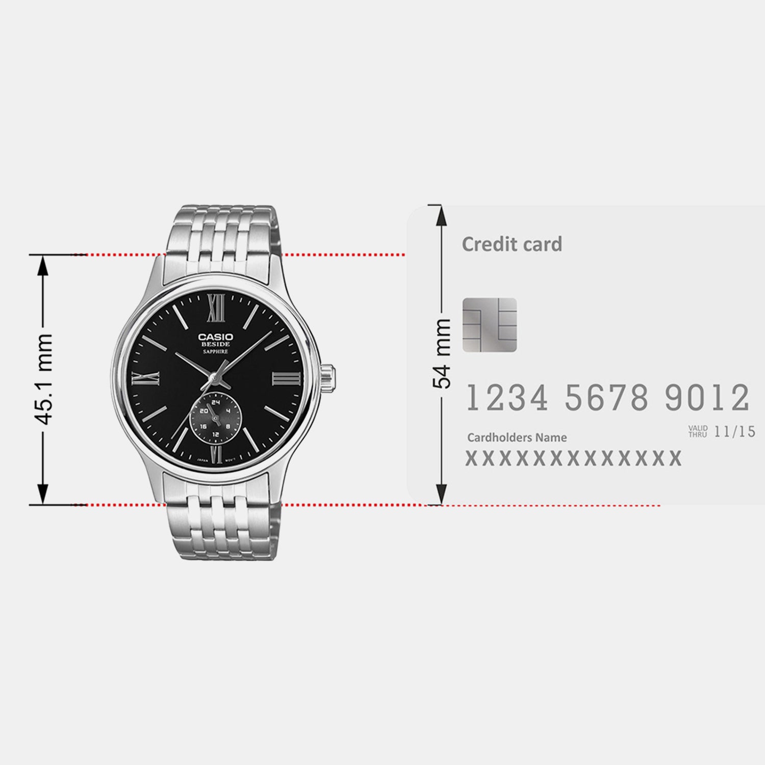 Enticer Men Quartz Black Dial Analog Stainless Steel Watch A2535