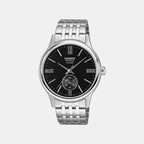 Enticer Men Quartz Black Dial Analog Stainless Steel Watch A2535