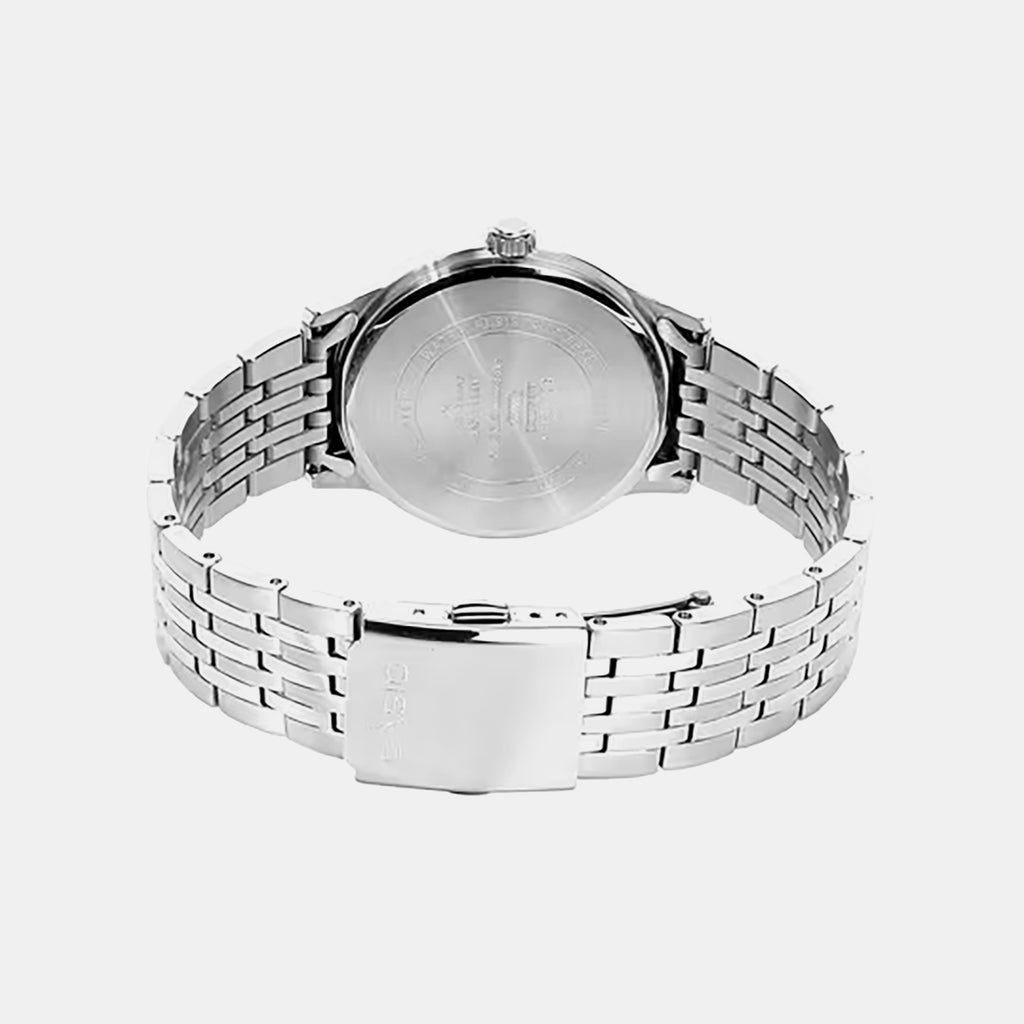 Men Quartz White Dial Analog Stainless Steel Watch A2536