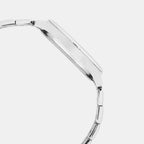 Men Quartz White Dial Analog Stainless Steel Watch A2536